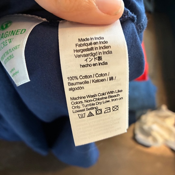 J.Crew Navy Puff-Sleeve Eyelet Top XS | Broken-In Jersey Lightweight Blouse - Picture 4 of 5